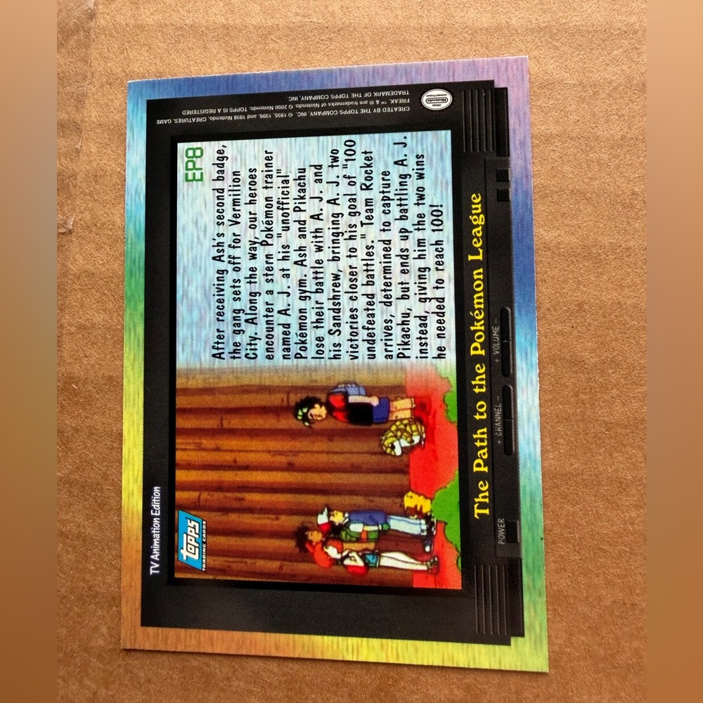 Pokémon Topps Episode Card EP8 The Path to the Pokémon League - Picture 2 of 2